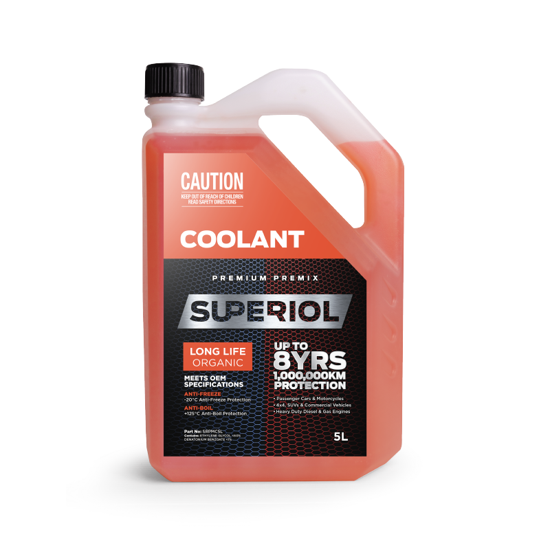 SRPMC5L Superiol Long Life Organic Premium Premix Coolant - 5L